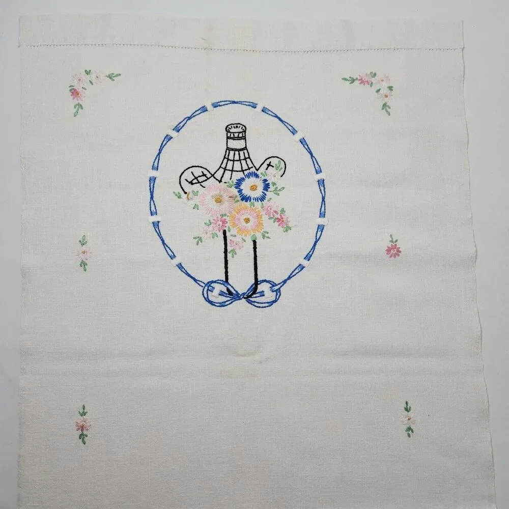 Handmade embroidered table